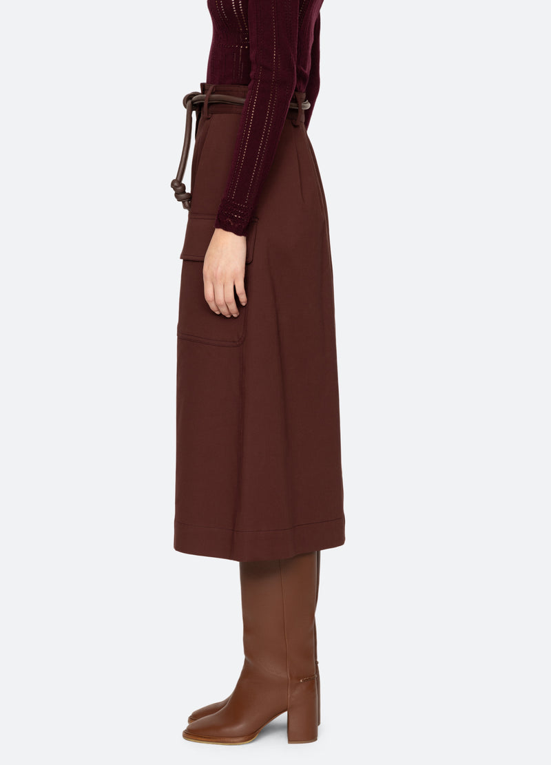 burgundy-kerith skirt-side view - 4