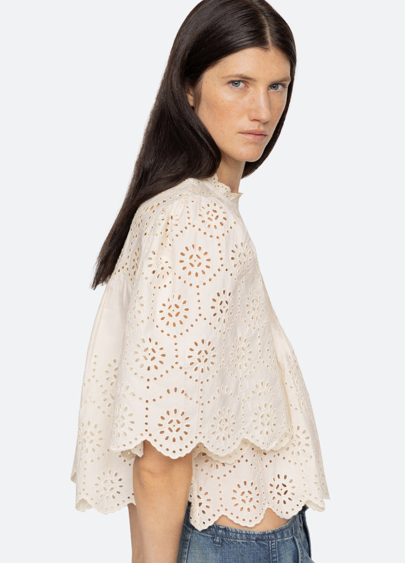 cream-lainey s/s top-detail view - 6