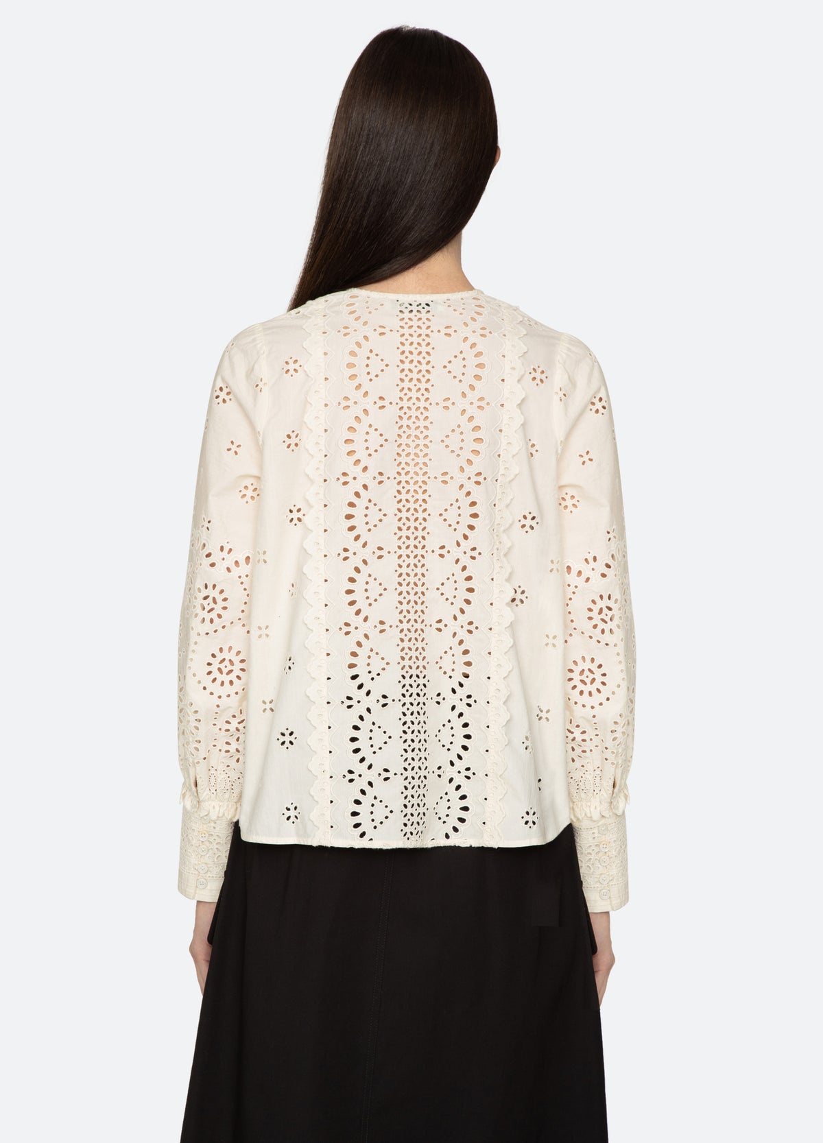 cream-lainey l/s top-back view - 3