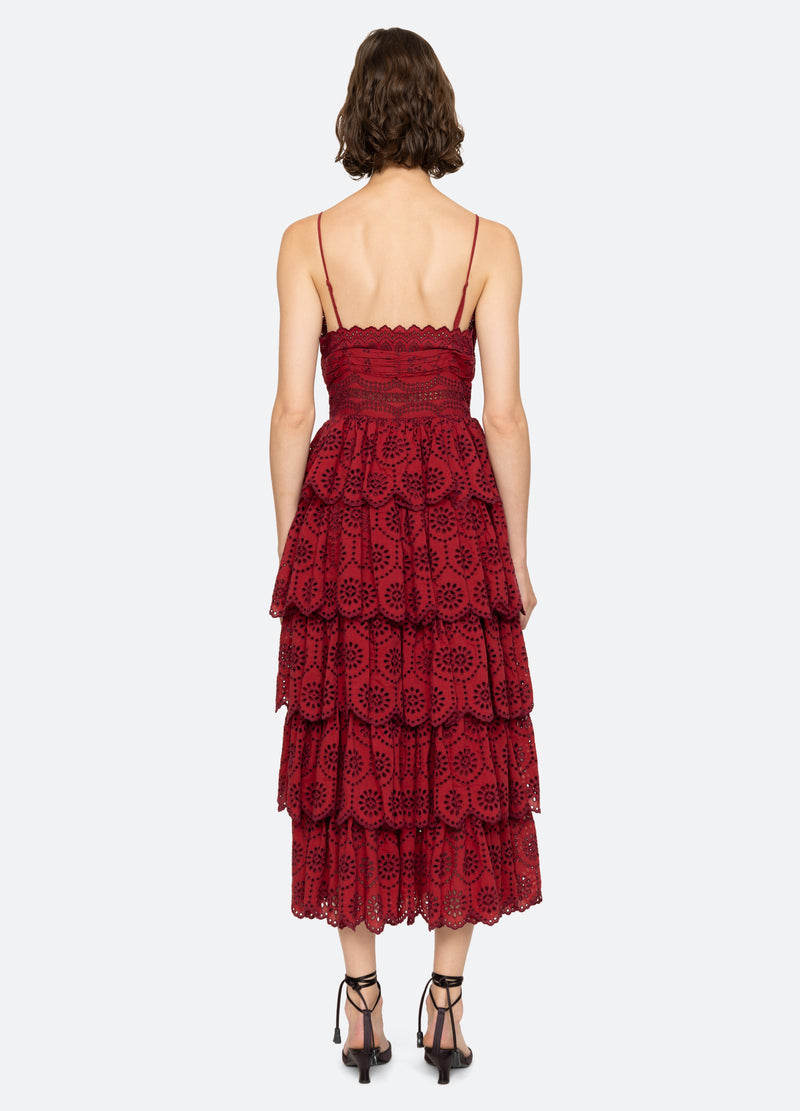 red-lainey dress-back view  - 3