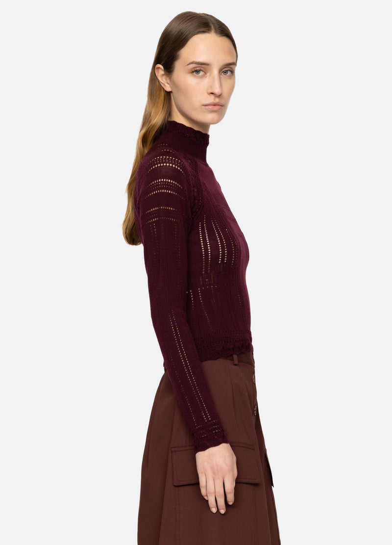 burgundy-paxton turtleneck-side view - 3