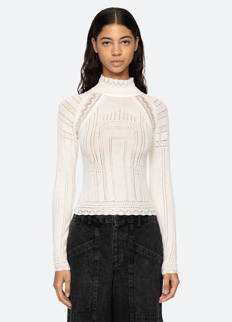 cream-paxton turtleneck-front view - 11