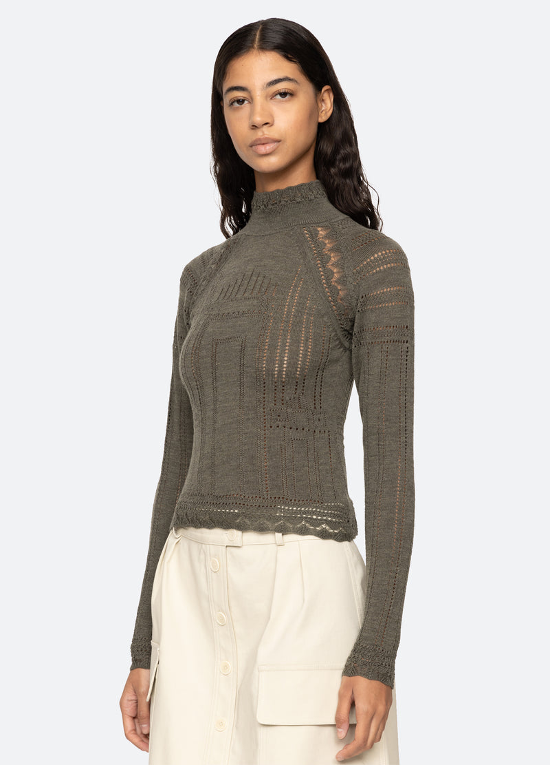 olive-paxton turtleneck-three quarter view - 18