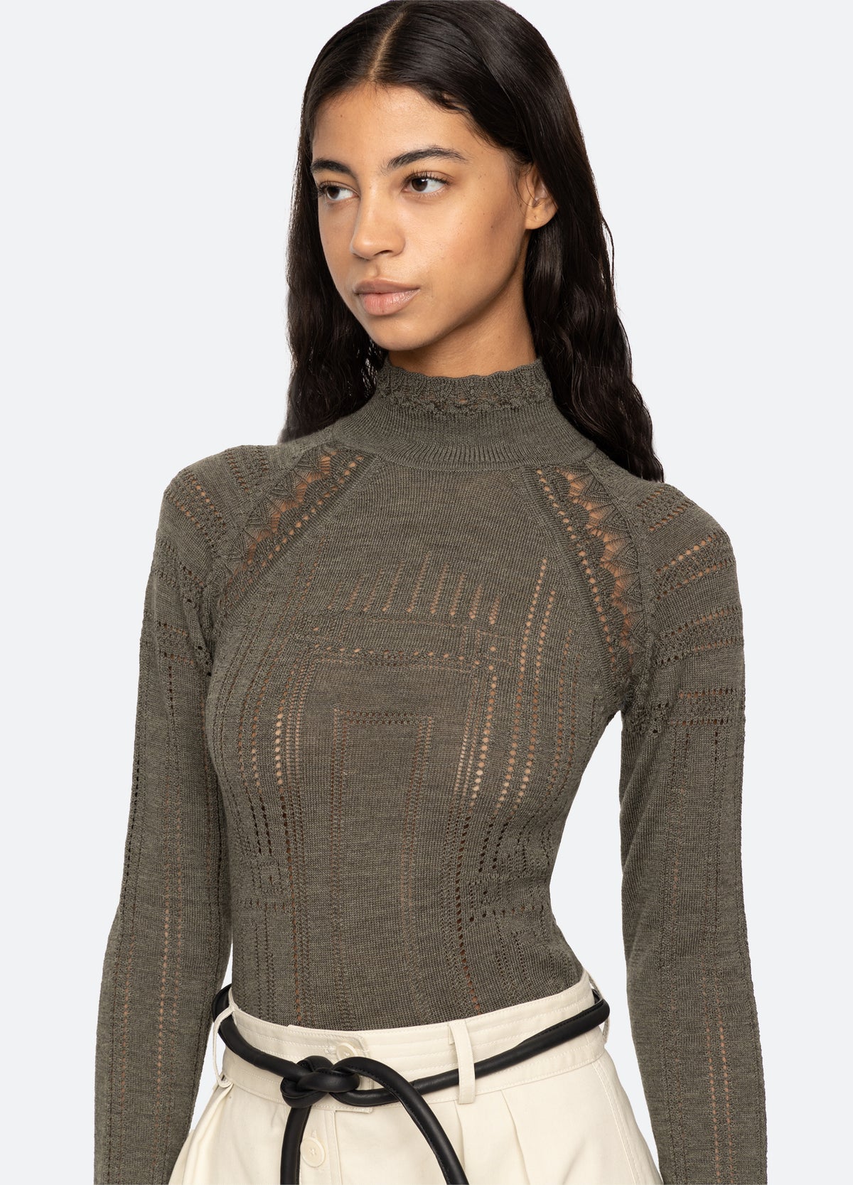 olive-paxton turtleneck-detail view - 19