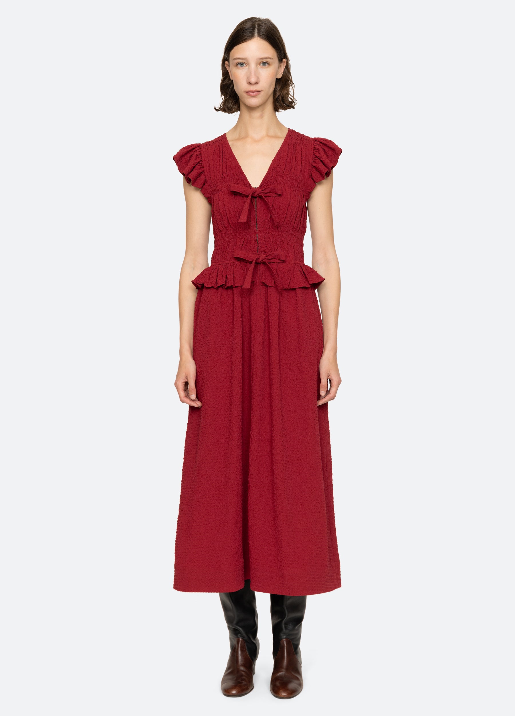Sea Regina Dress Xs Red