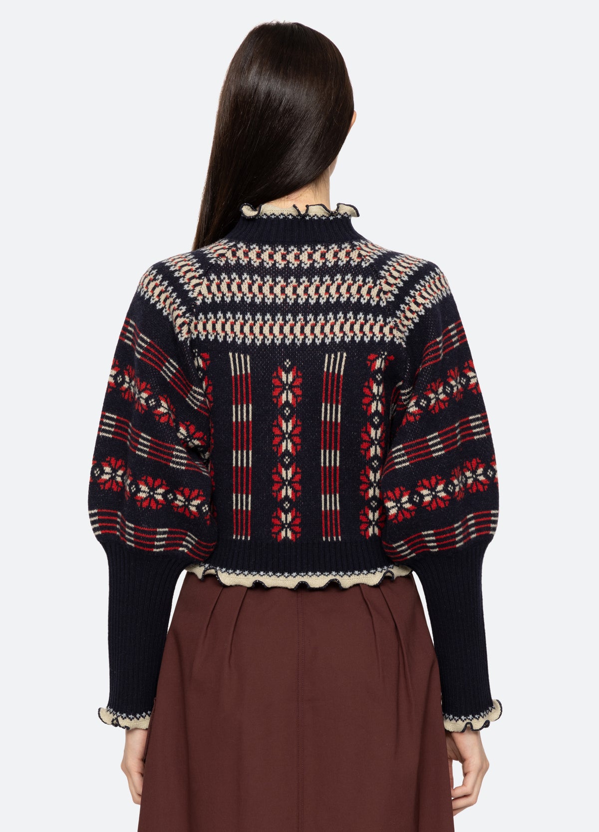 multi-ayla cardigan-back view - 3