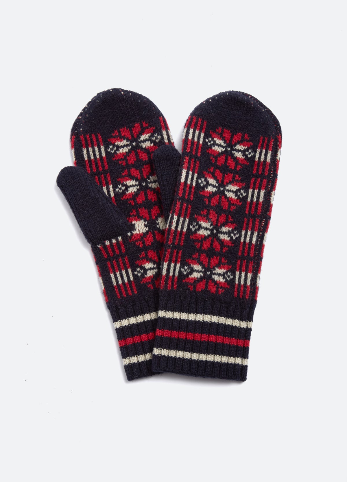 multi-ayla fair isle mittens-flat view