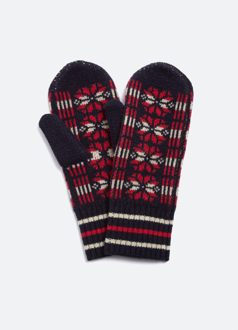 multi-ayla fair isle mittens-flat view - 1