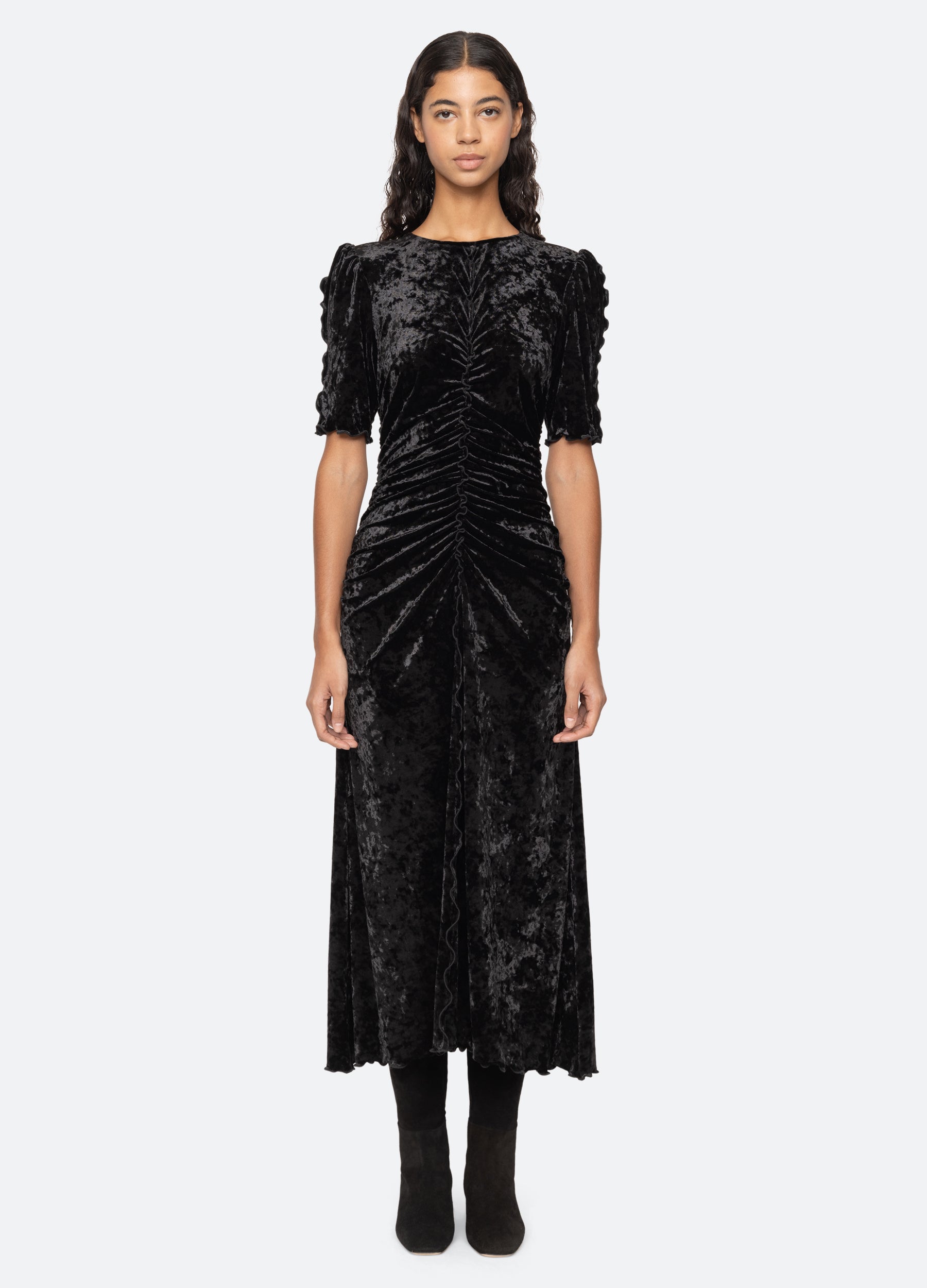 Crushed velvet dress hotsell