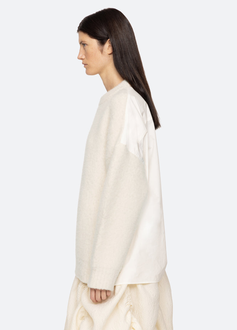 white-devana sweater-side view - 4