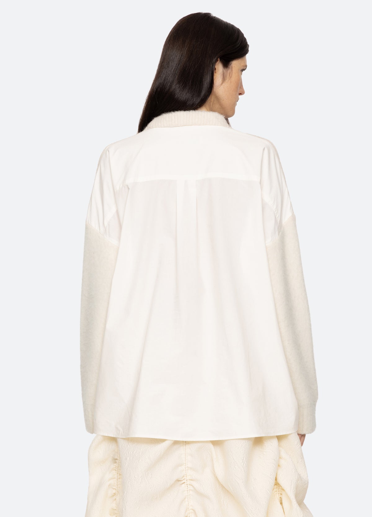 white-devana sweater-back view - 3