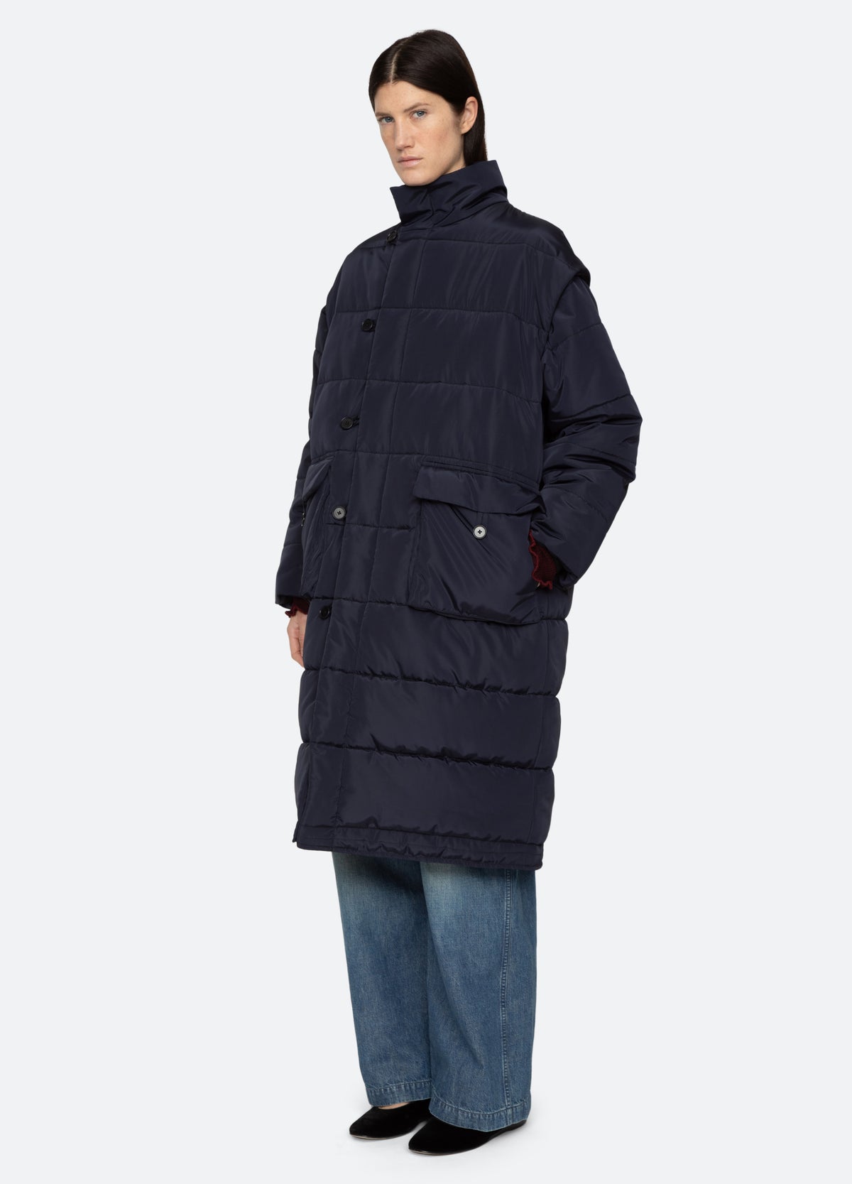 navy-estelle coat-three quarter view - 5