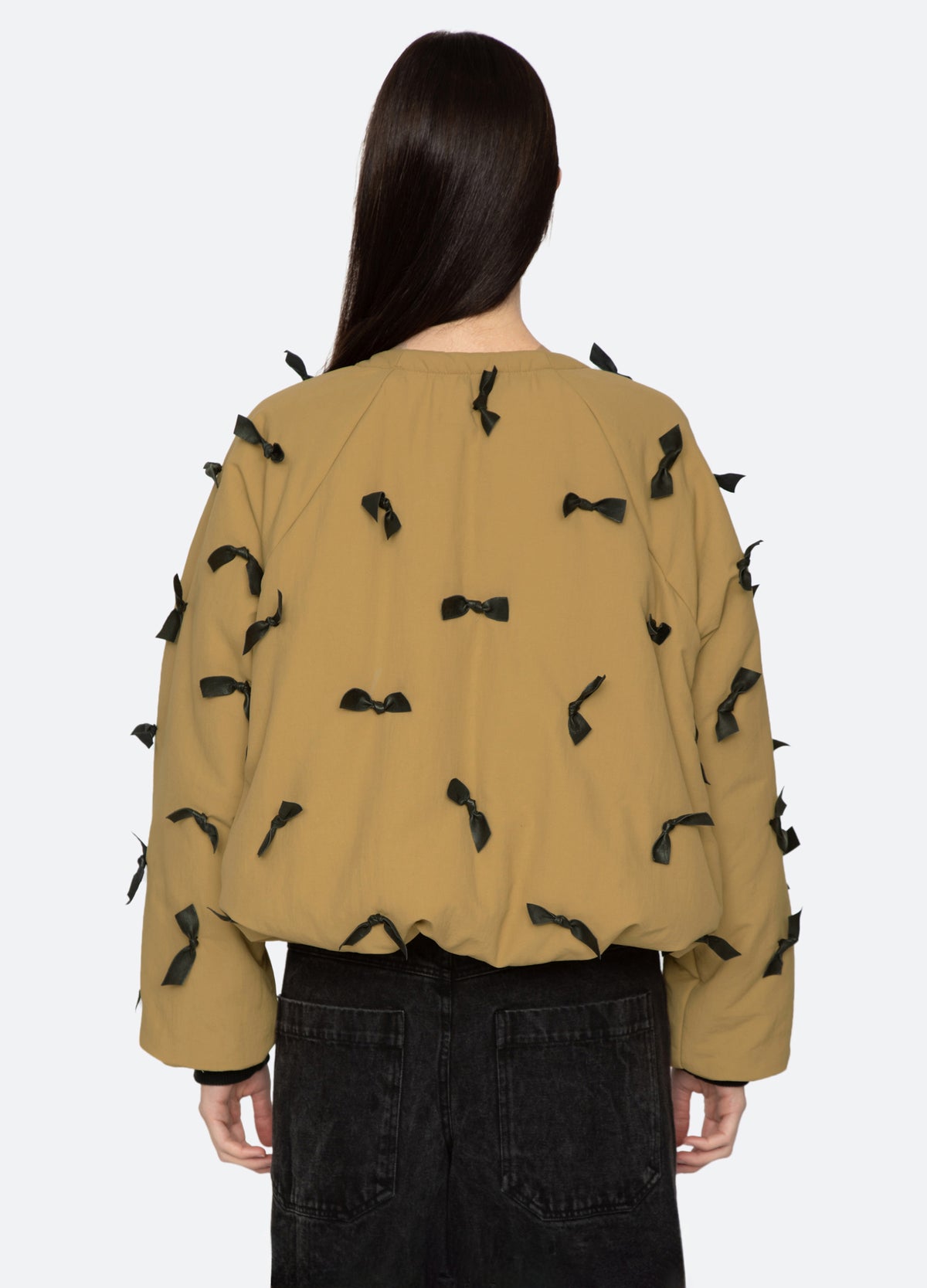 khaki-lucienne jacket-back view - 3