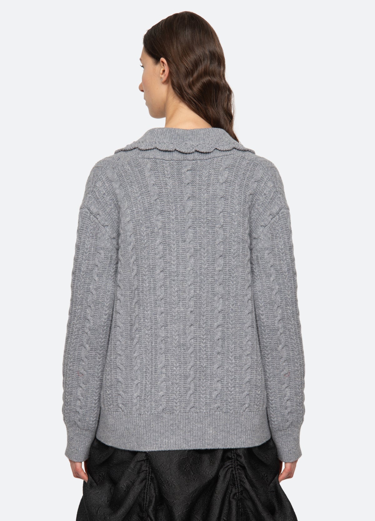 grey-mariella cardigan-back view - 2