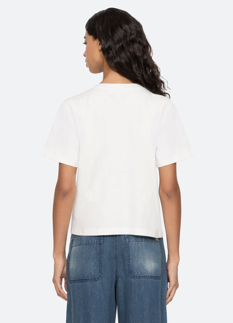 white-martha t-shirt-back view - 2