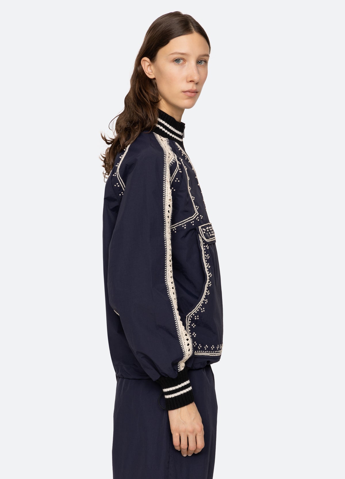 navy-millie windbreaker-side view - 4