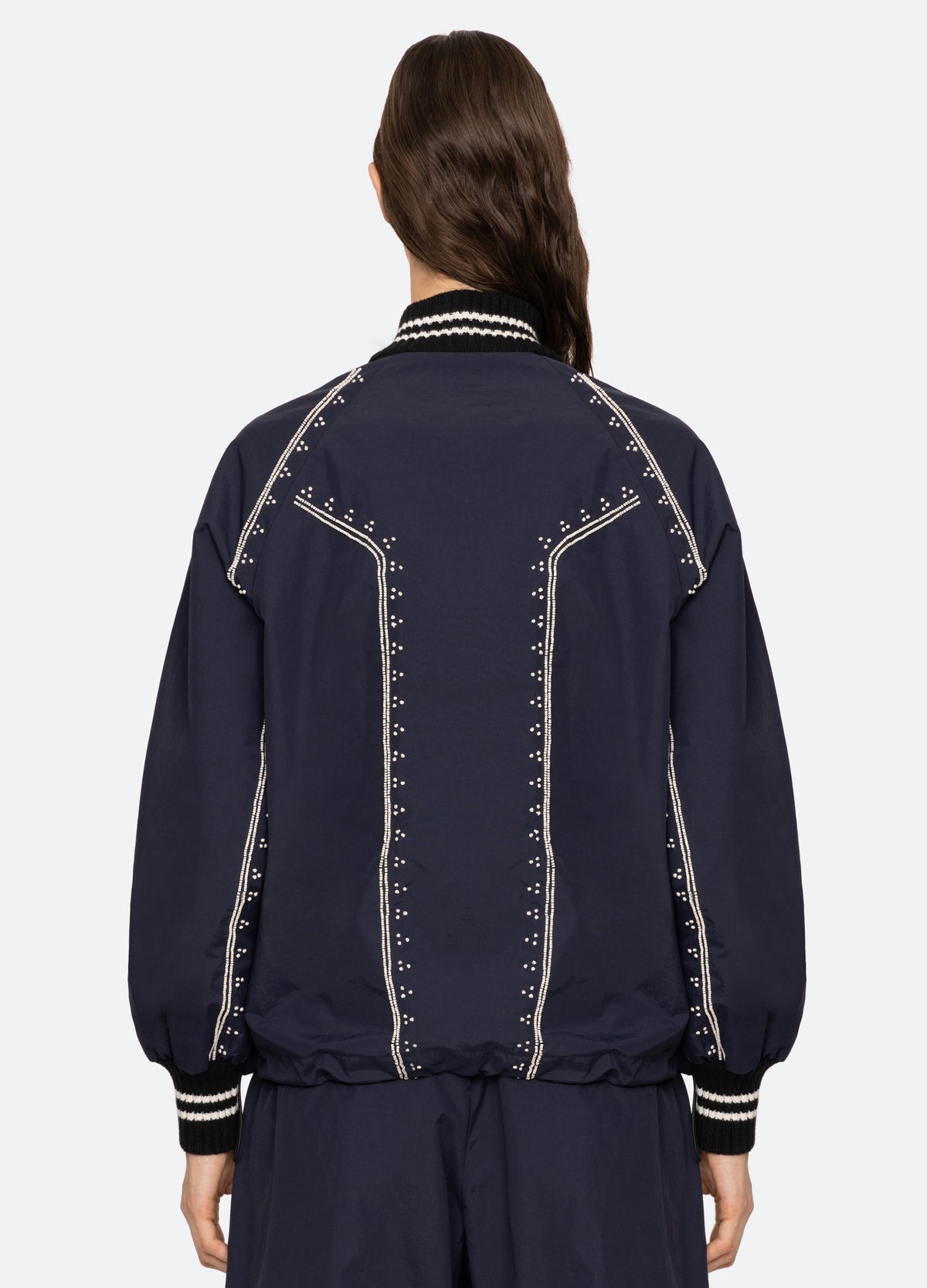 navy-millie windbreaker-back view - 3