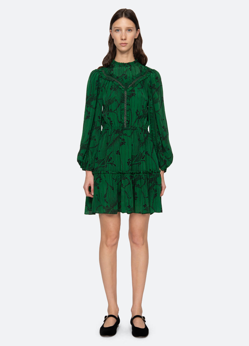 green-sunniva mini dress-front view 2 - 5