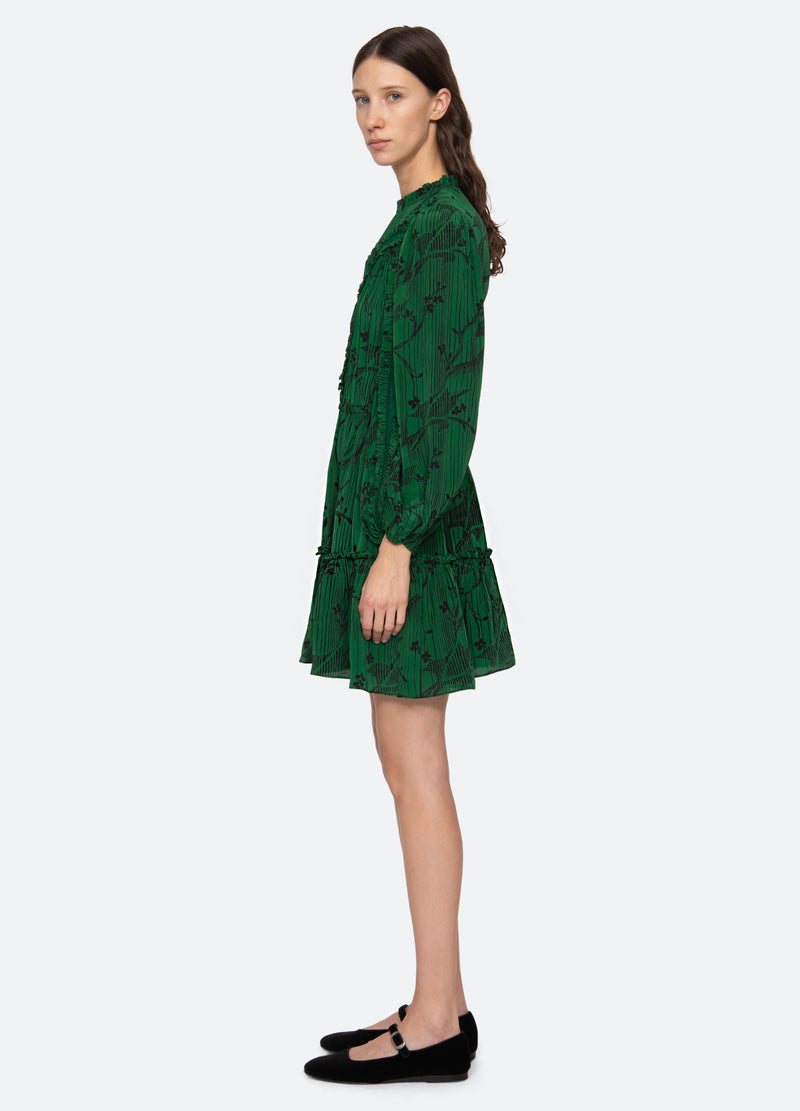 green-sunniva mini dress-side view - 3