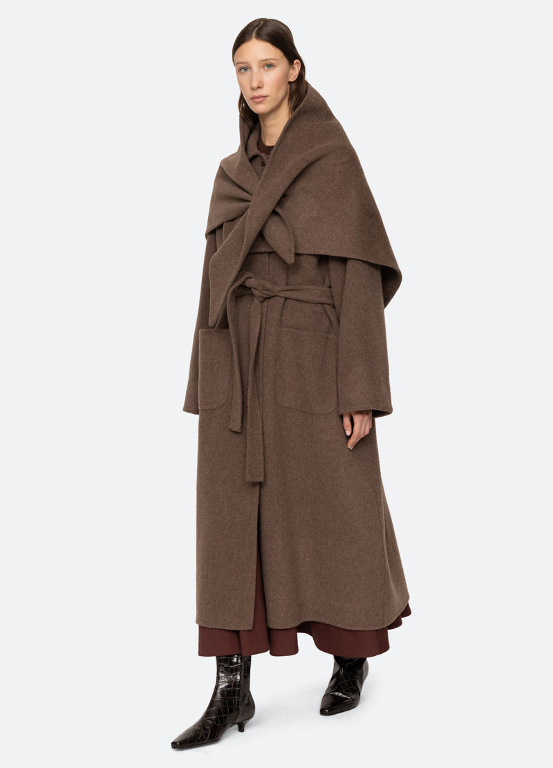 brown-viv coat-walking view - 7