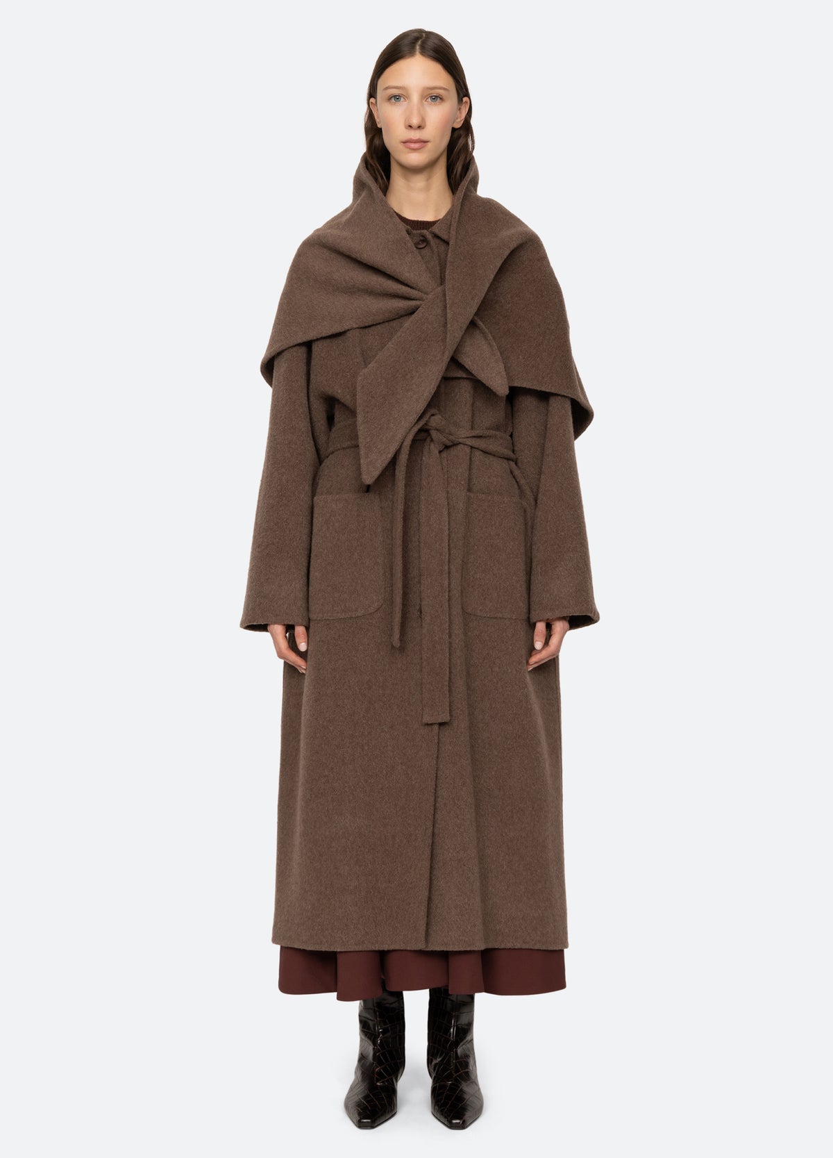 brown-viv coat-front view 3 - 8