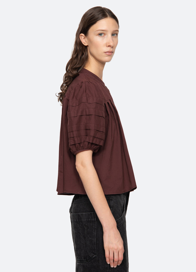 burgundy-renata top-side view - 3