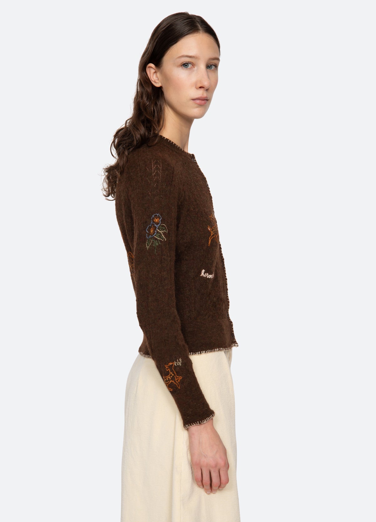 brown-martha cardigan-side view 2 - 4