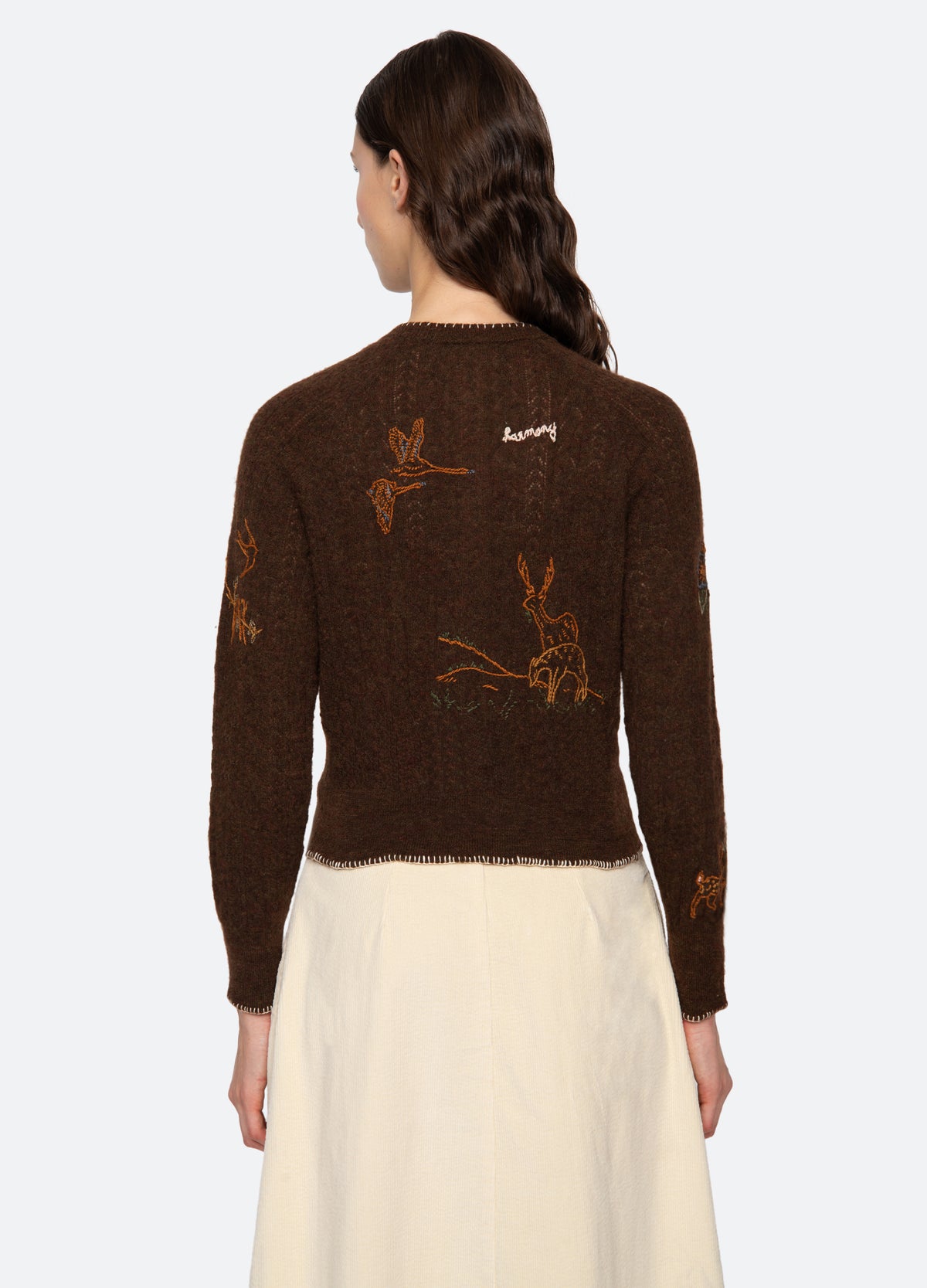 brown-martha cardigan-back view - 3