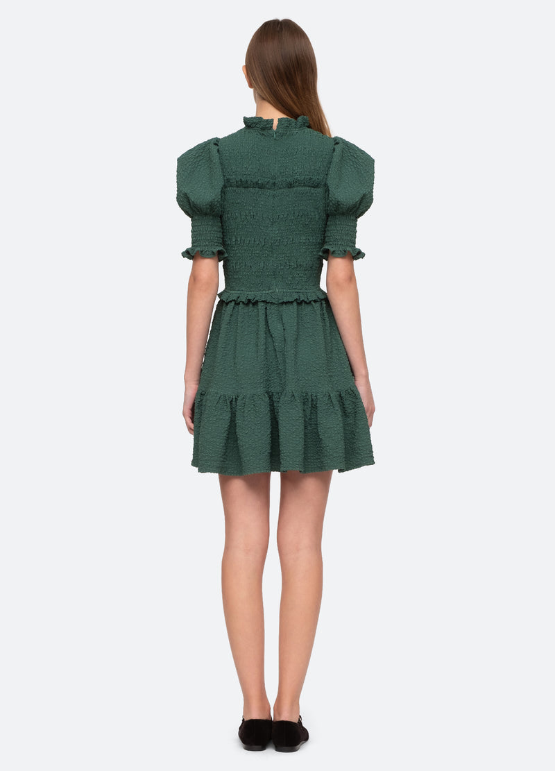 green-regina mini dress-back view - 9