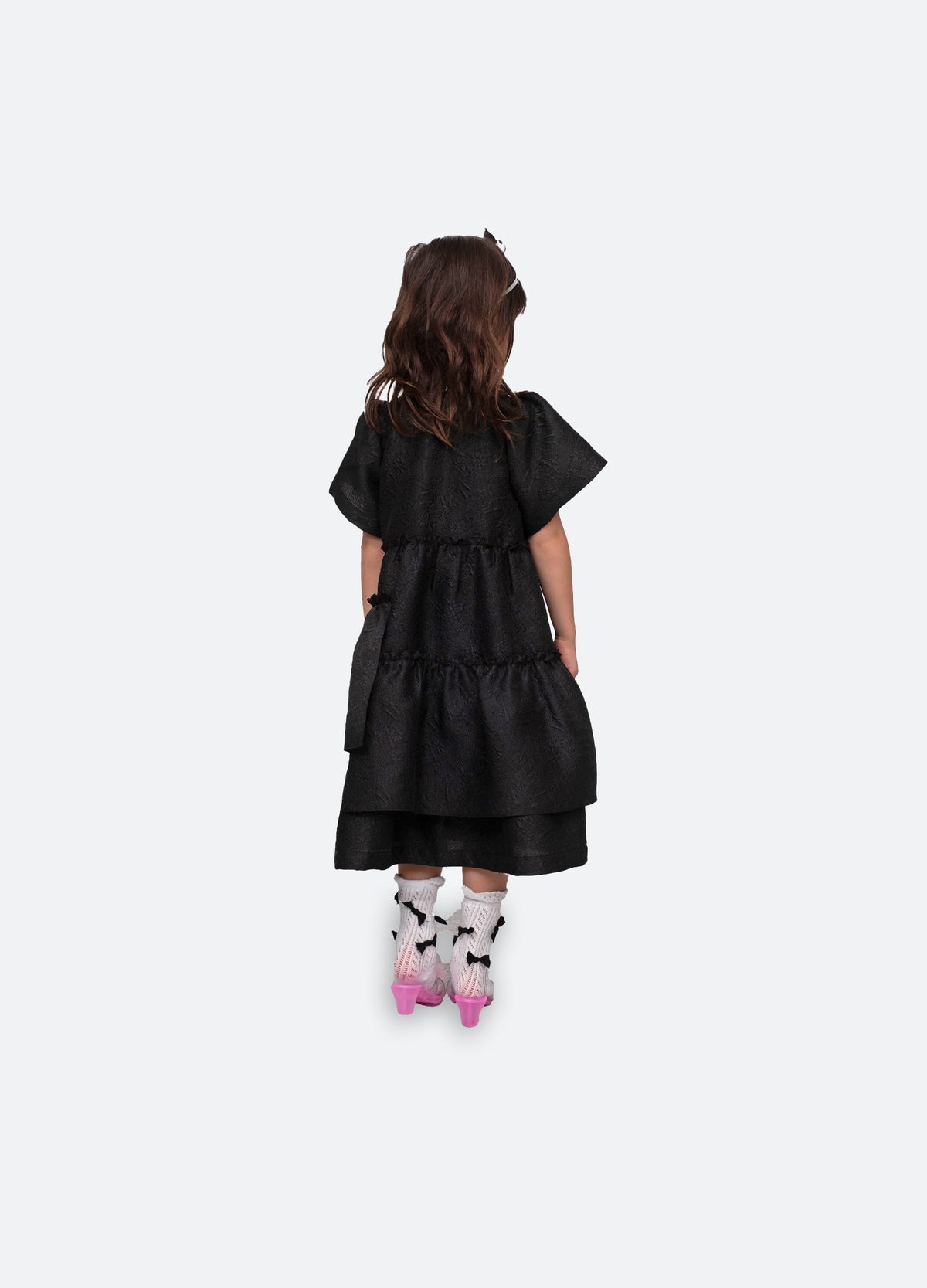 black-elegi kids dress-rei back view - 5