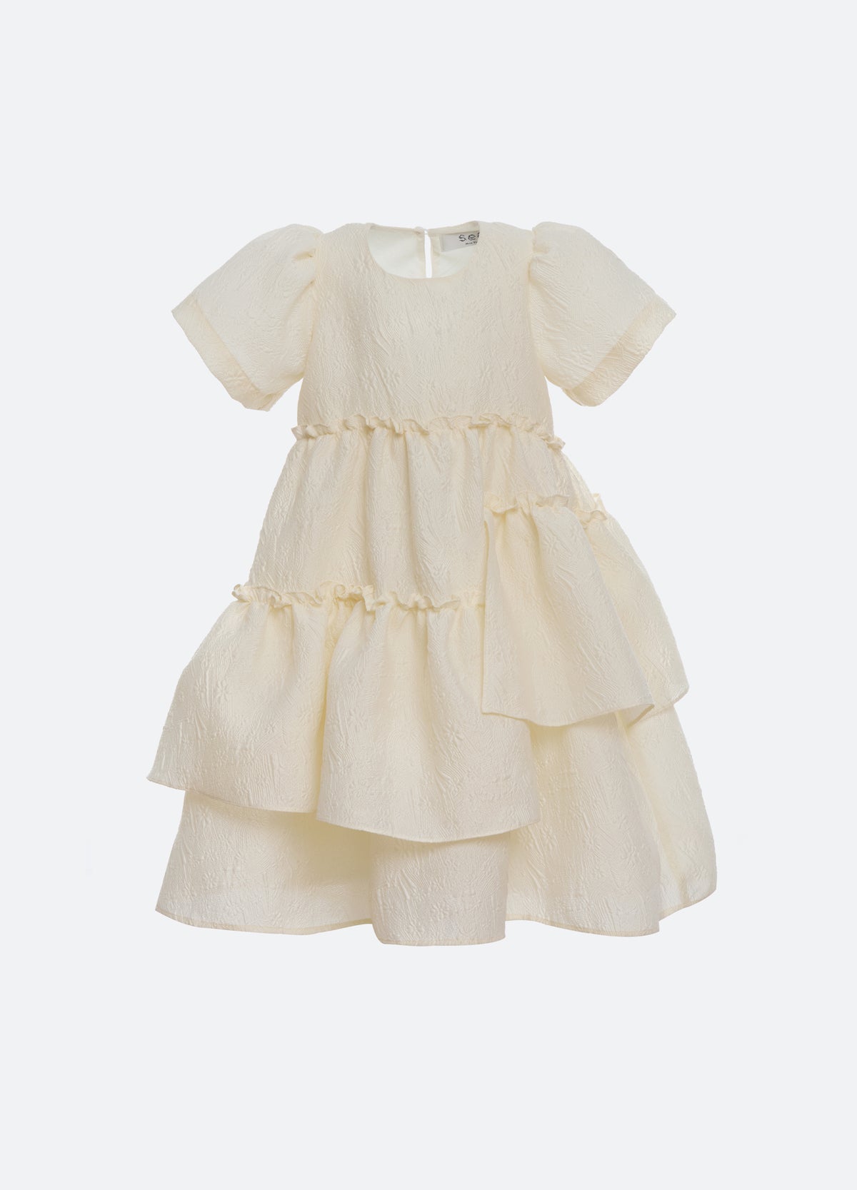 cream-elegi kids dress-front view - 6