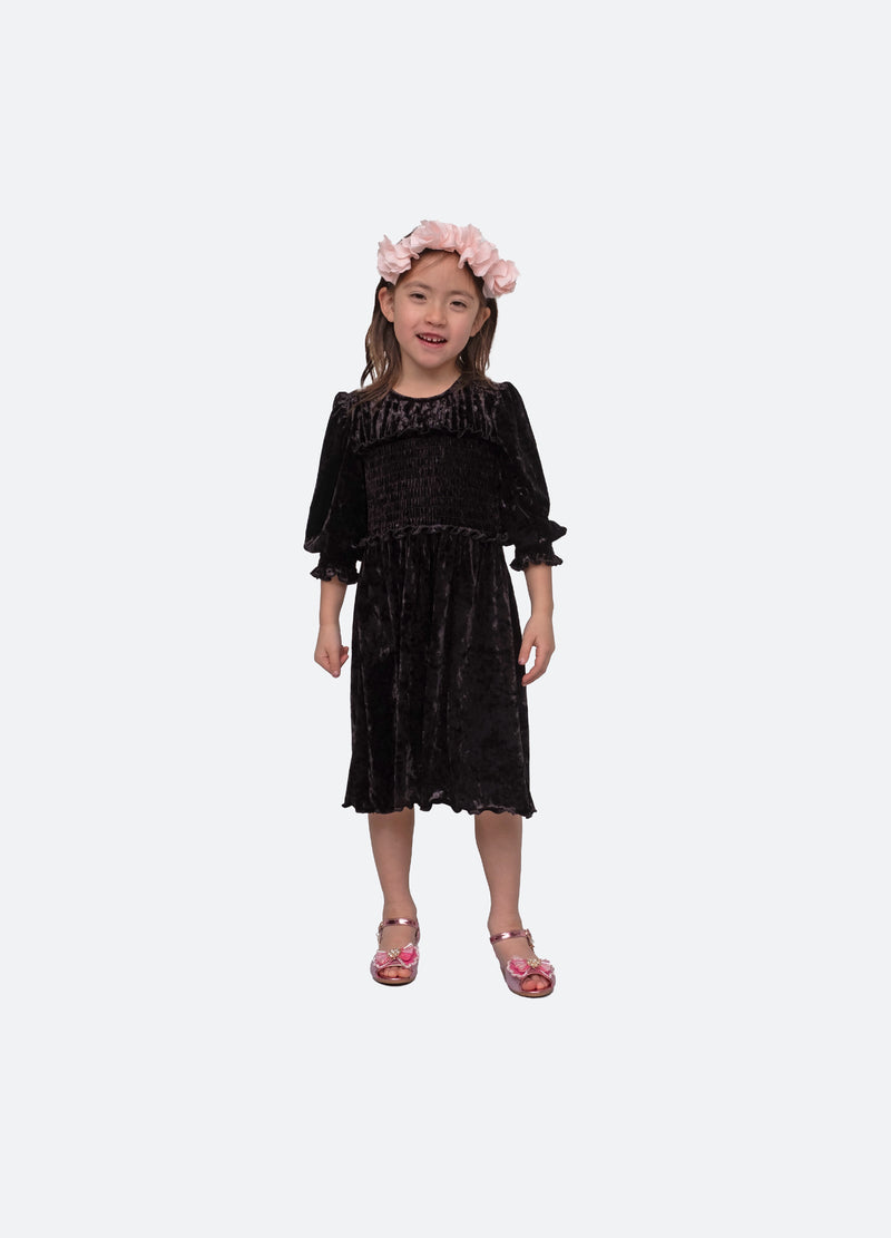 black-malene kids dress-rei front view - 3