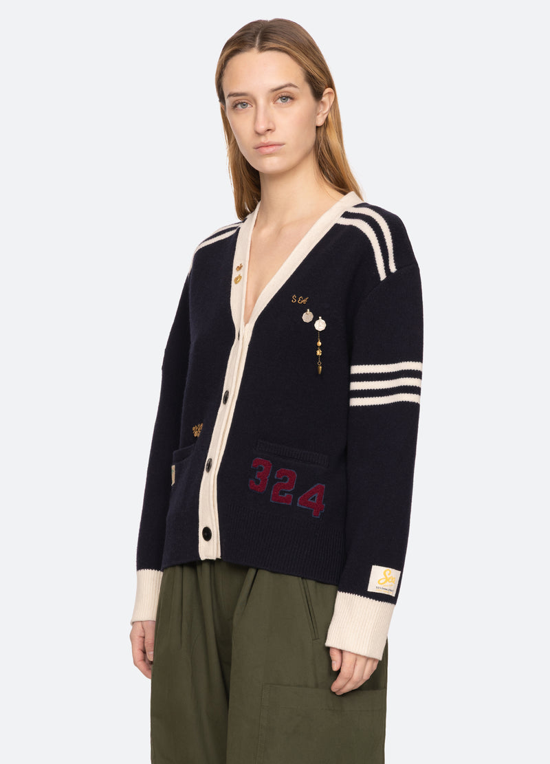 navy-arther cardigan-three quarter view - 7