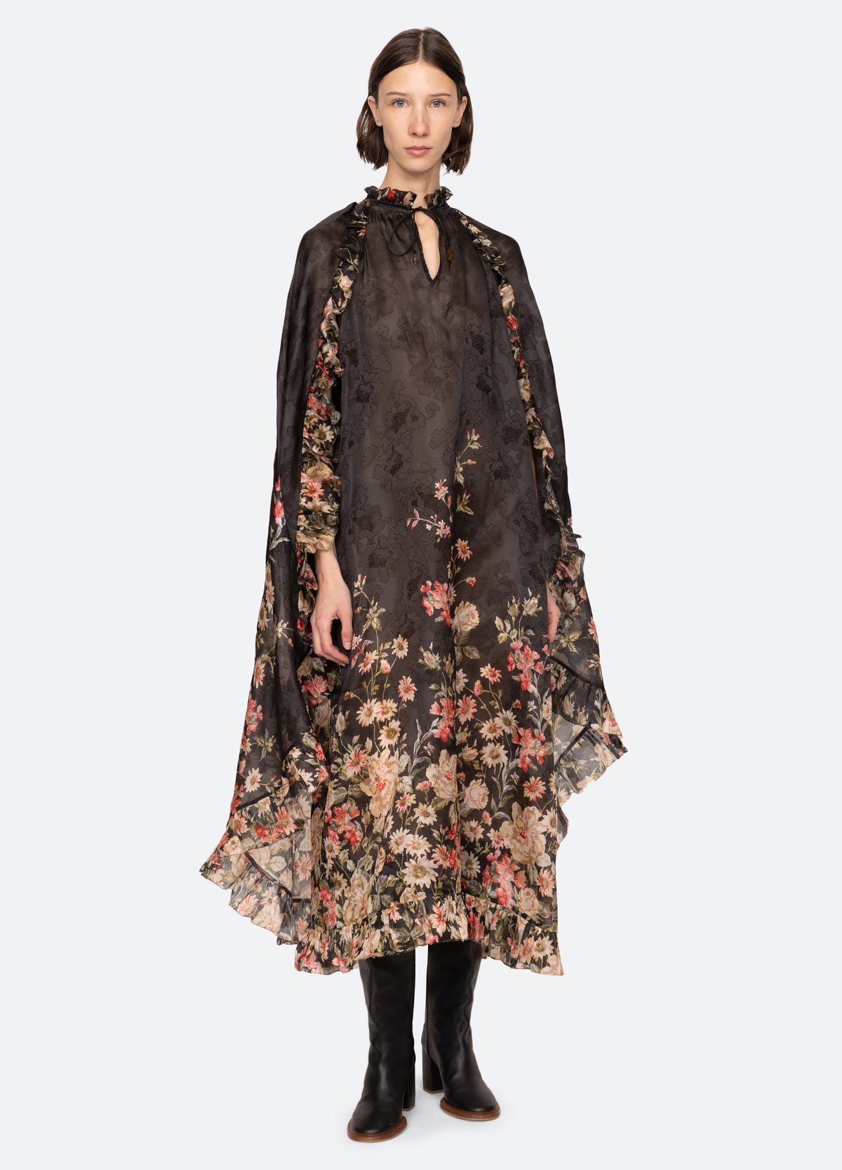 multi-jolie cape dress-front view - 2