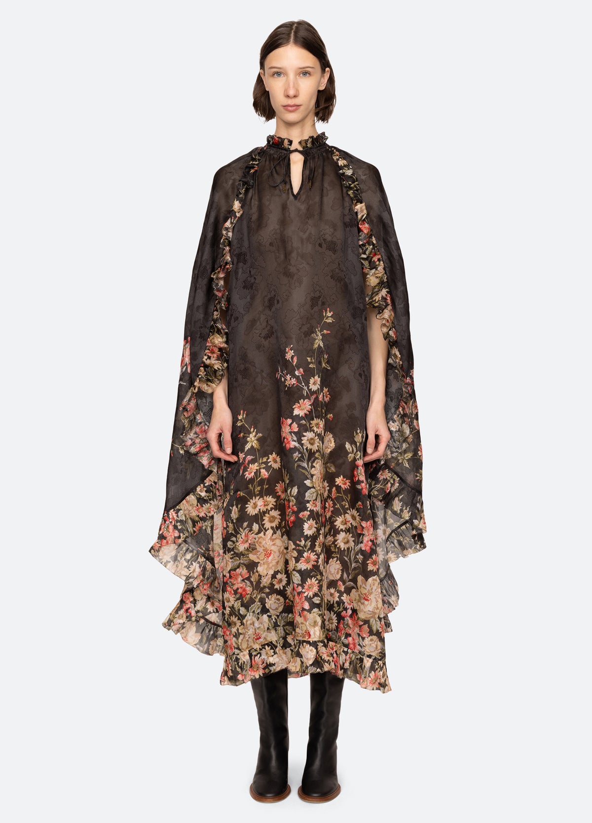 multi-jolie cape dress-front view 2 - 8