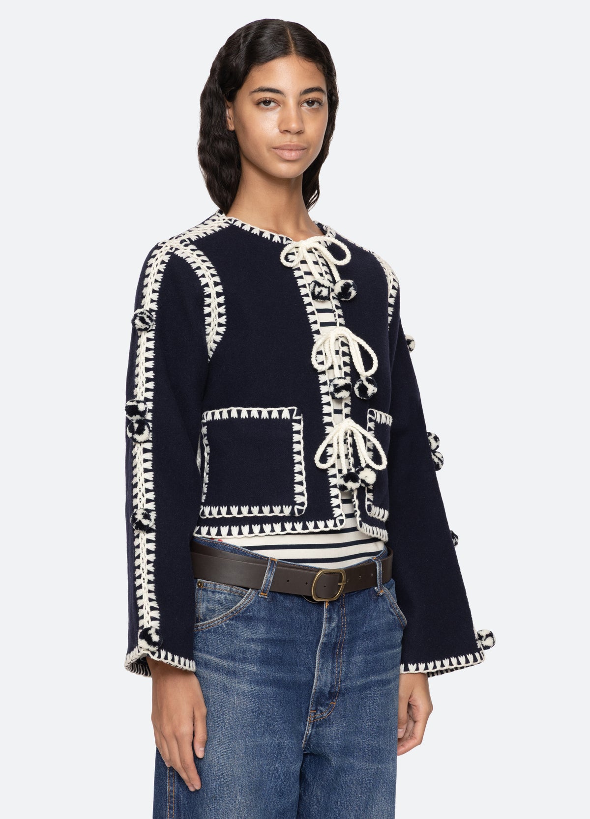 navy-addison jacket-three quarter view - 5