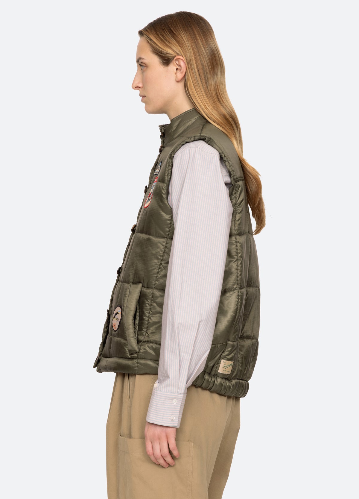 olive-eira vest-side view - 4