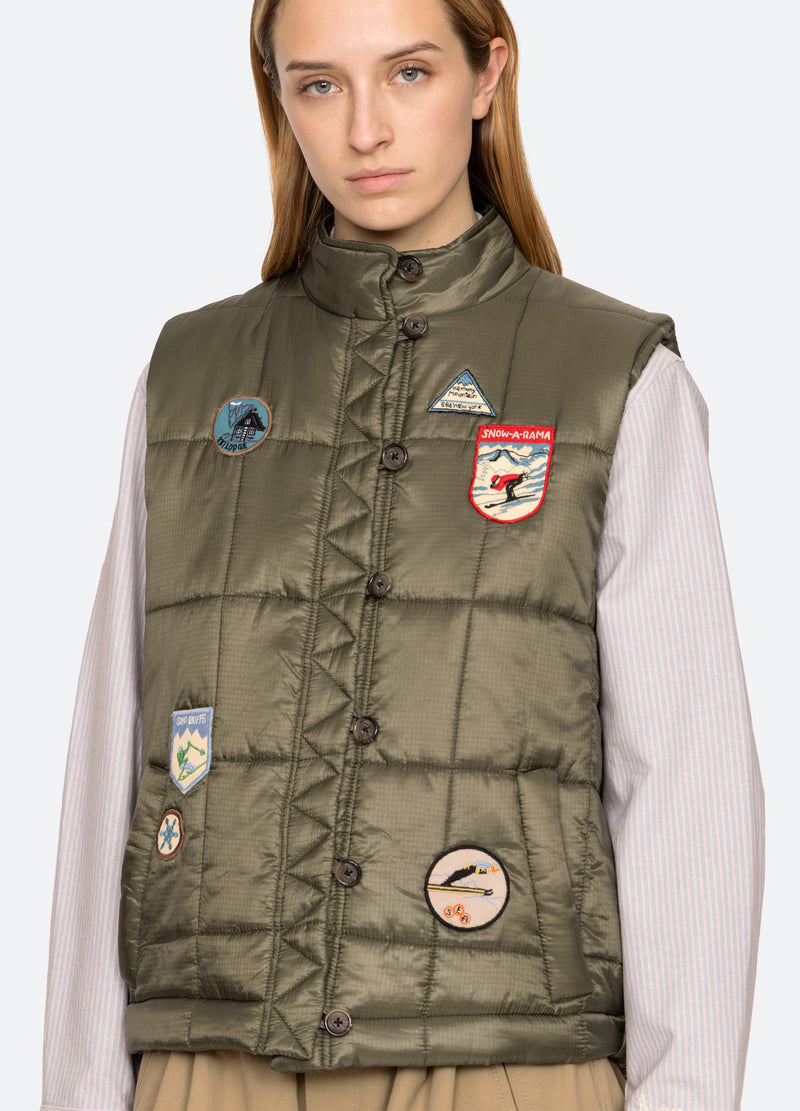 olive-eira vest-detail view - 7