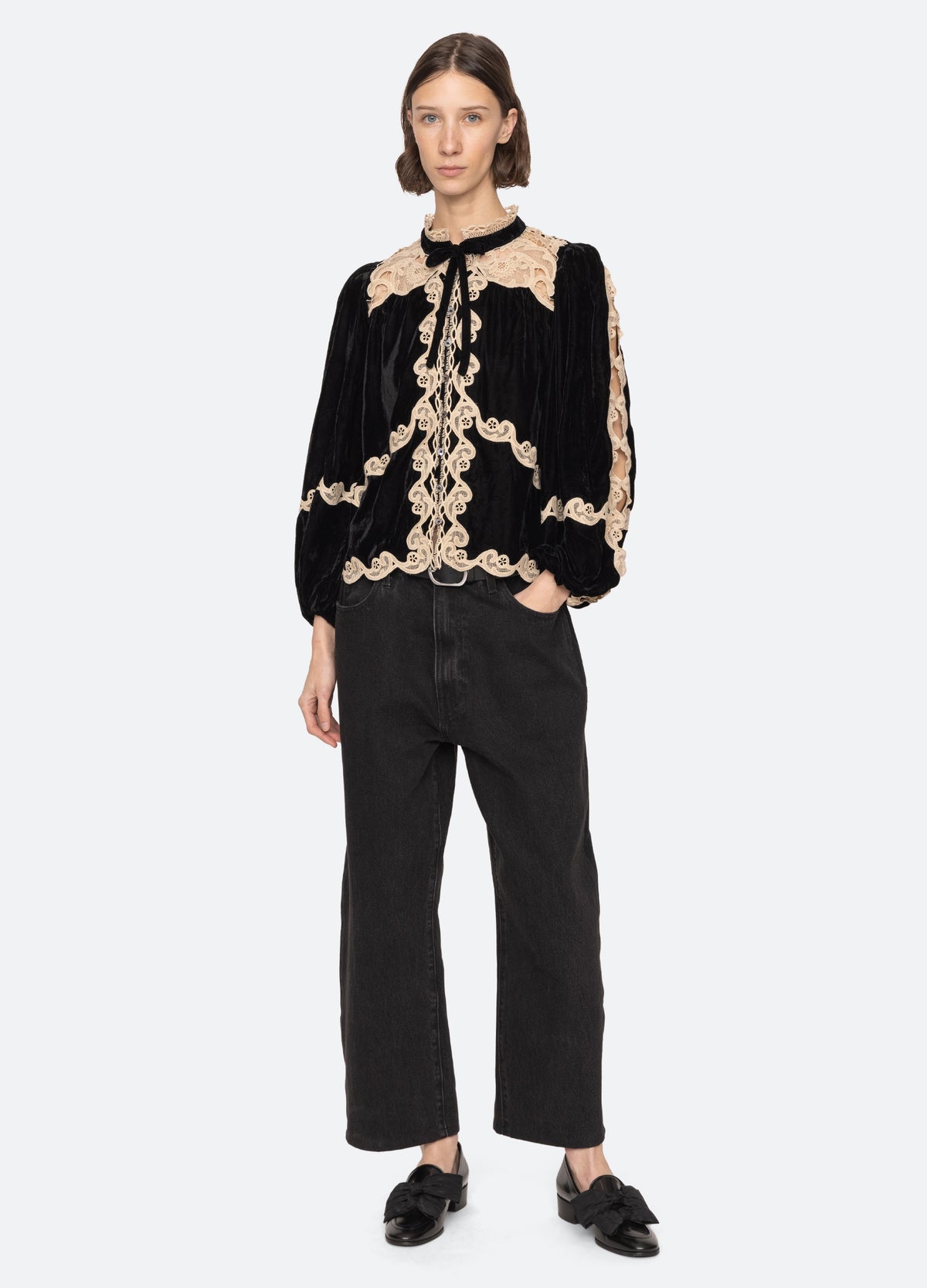 black-medina l/s top-full body view - 8