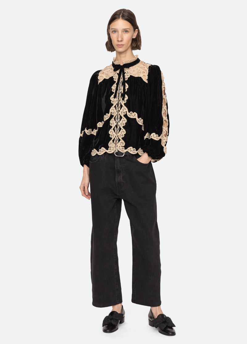 black-medina l/s top-full body view - 8