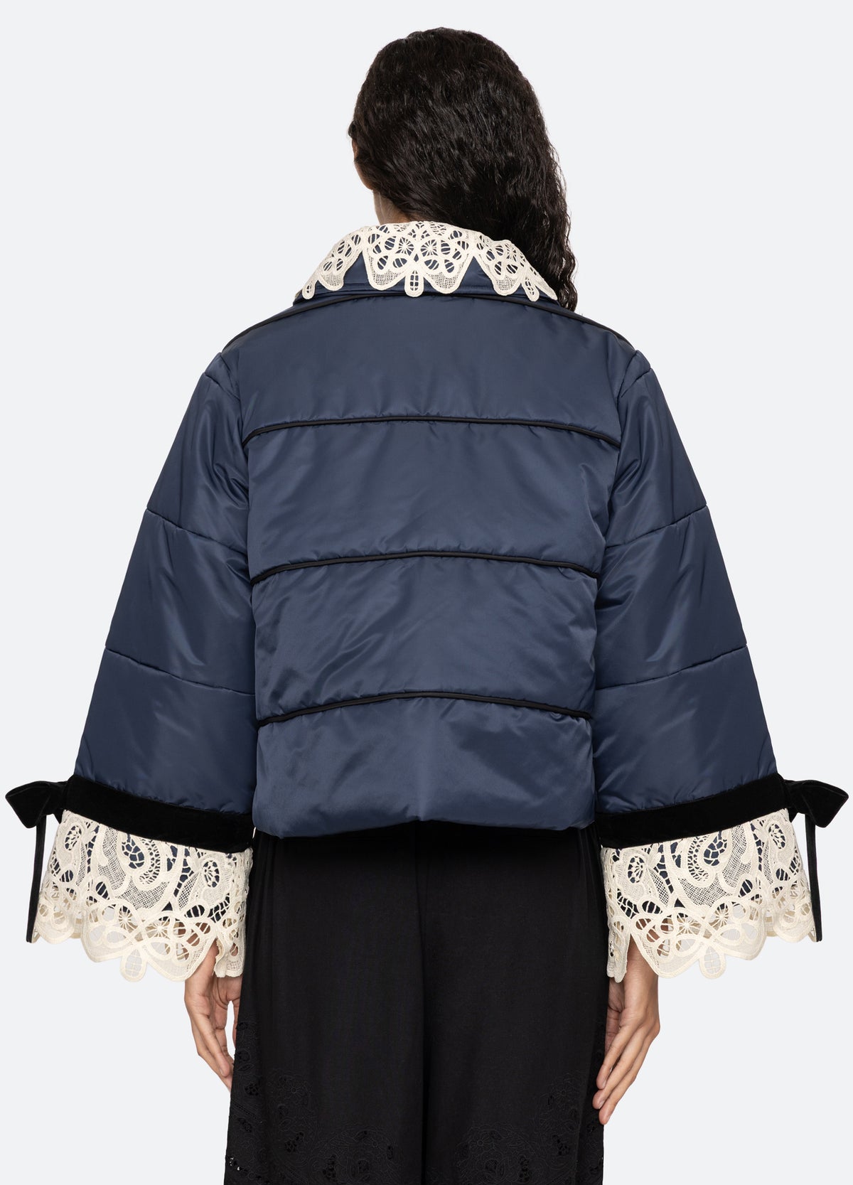navy-medina puffer-back view - 3