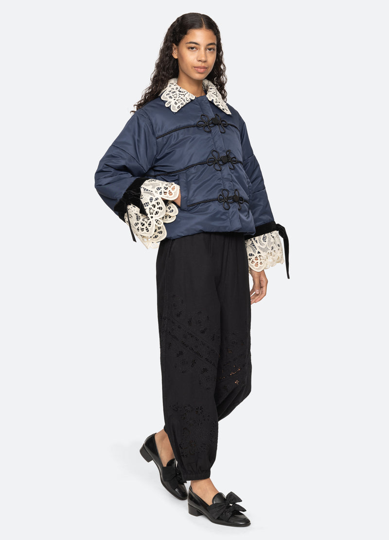 navy-medina puffer-full body view - 8