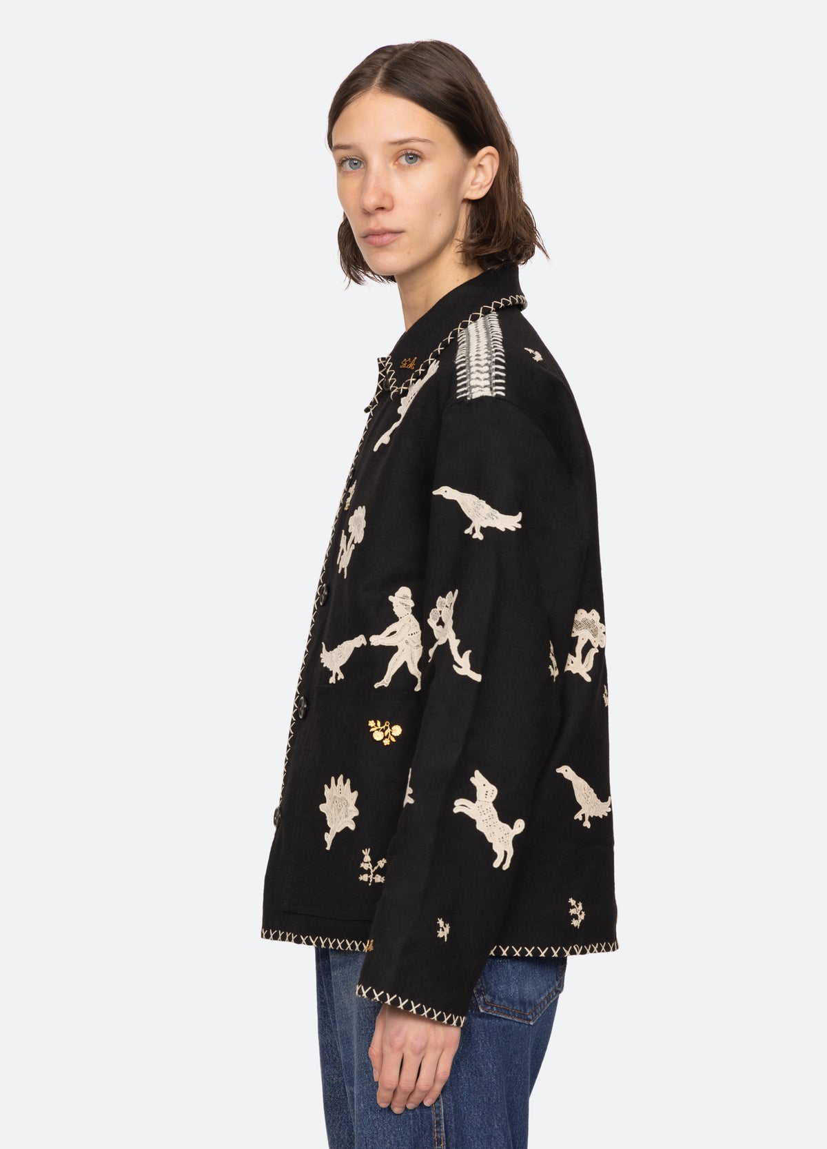 black-mika jacket-side view 2 - 6