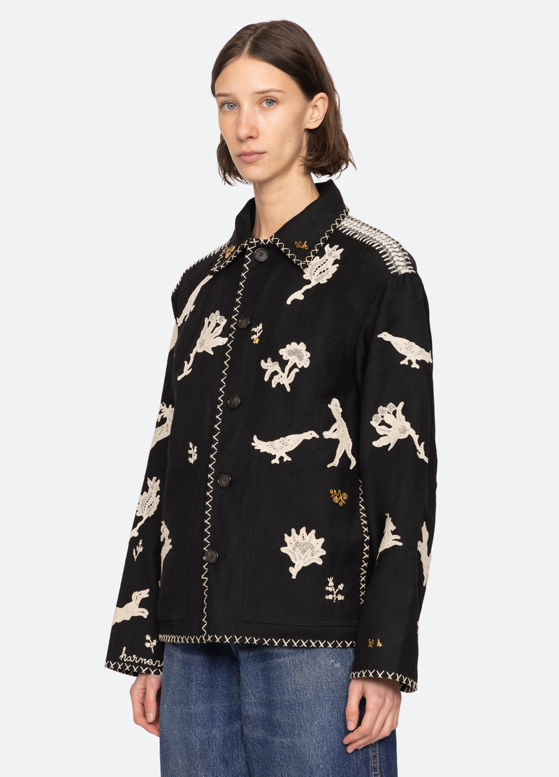 black-mika jacket-three quarter view - 7