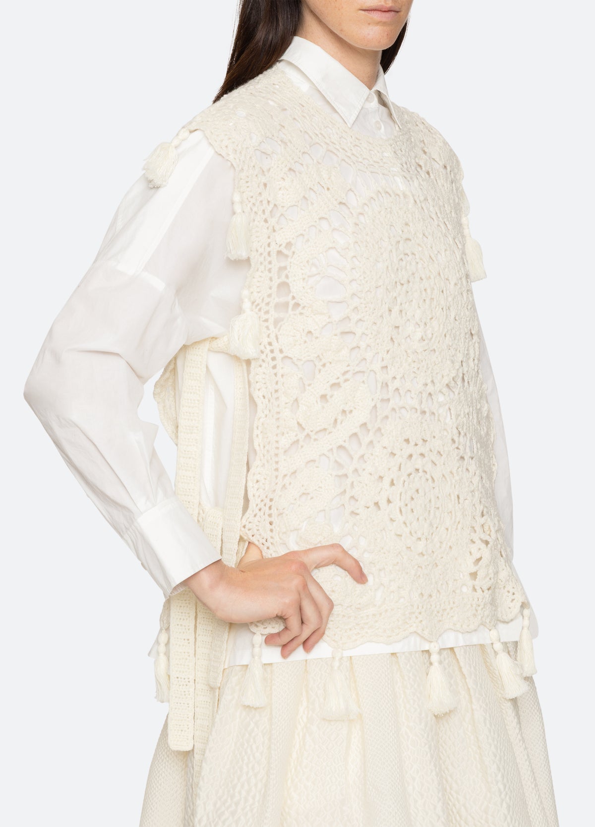 cream-nara combo shirt-detail view - 5