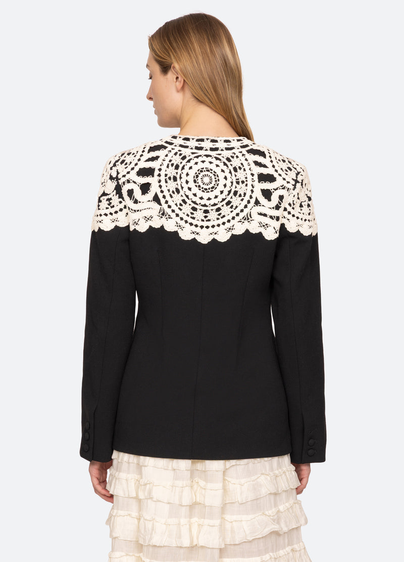 black-nara jacket-back view - 3