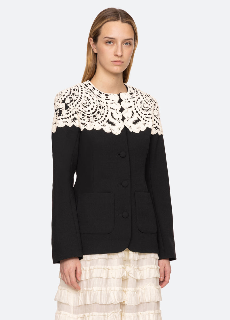 black-nara jacket-three quarter view - 5