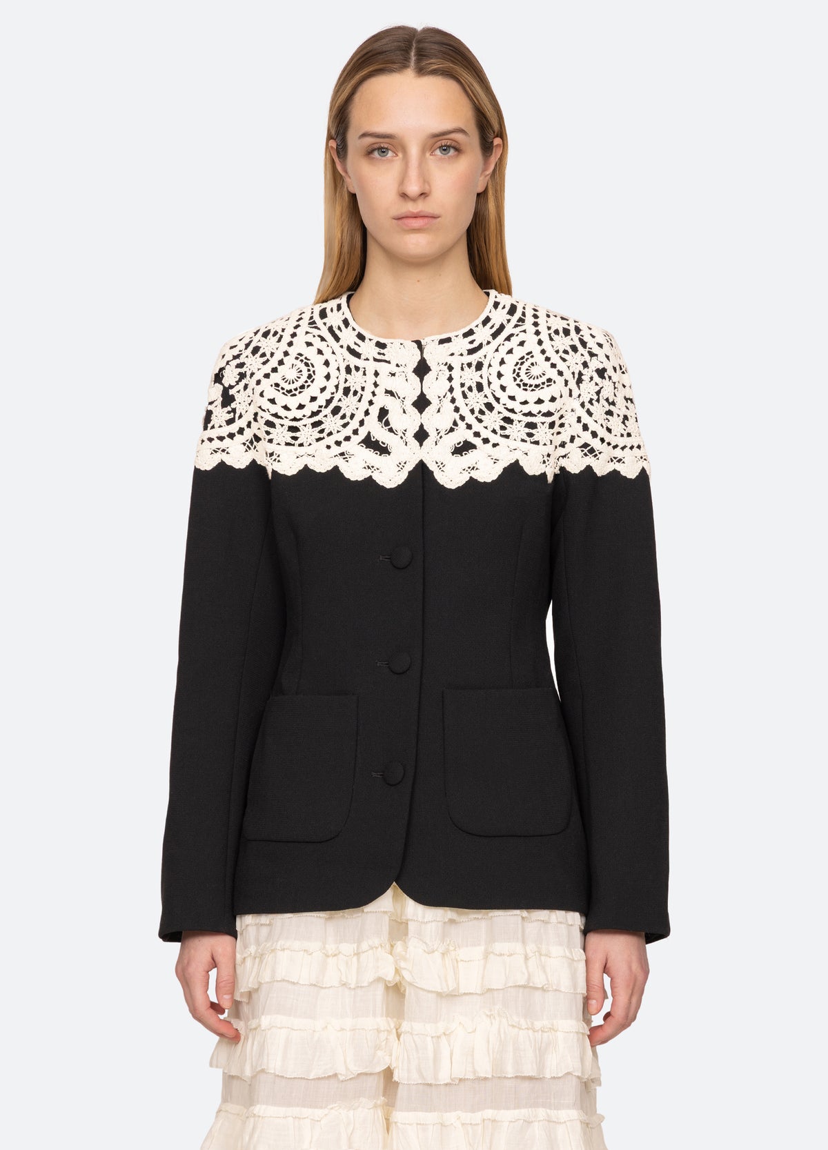 black-nara jacket-front view 2 - 6