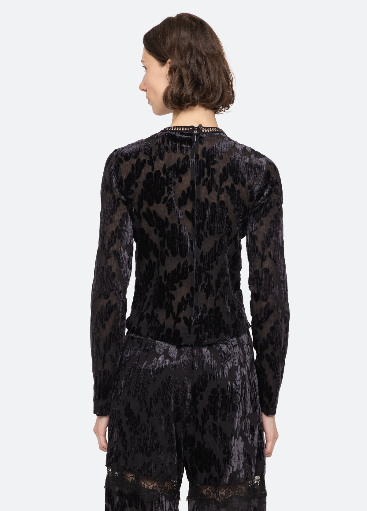 black-regine turtleneck-back view - 2