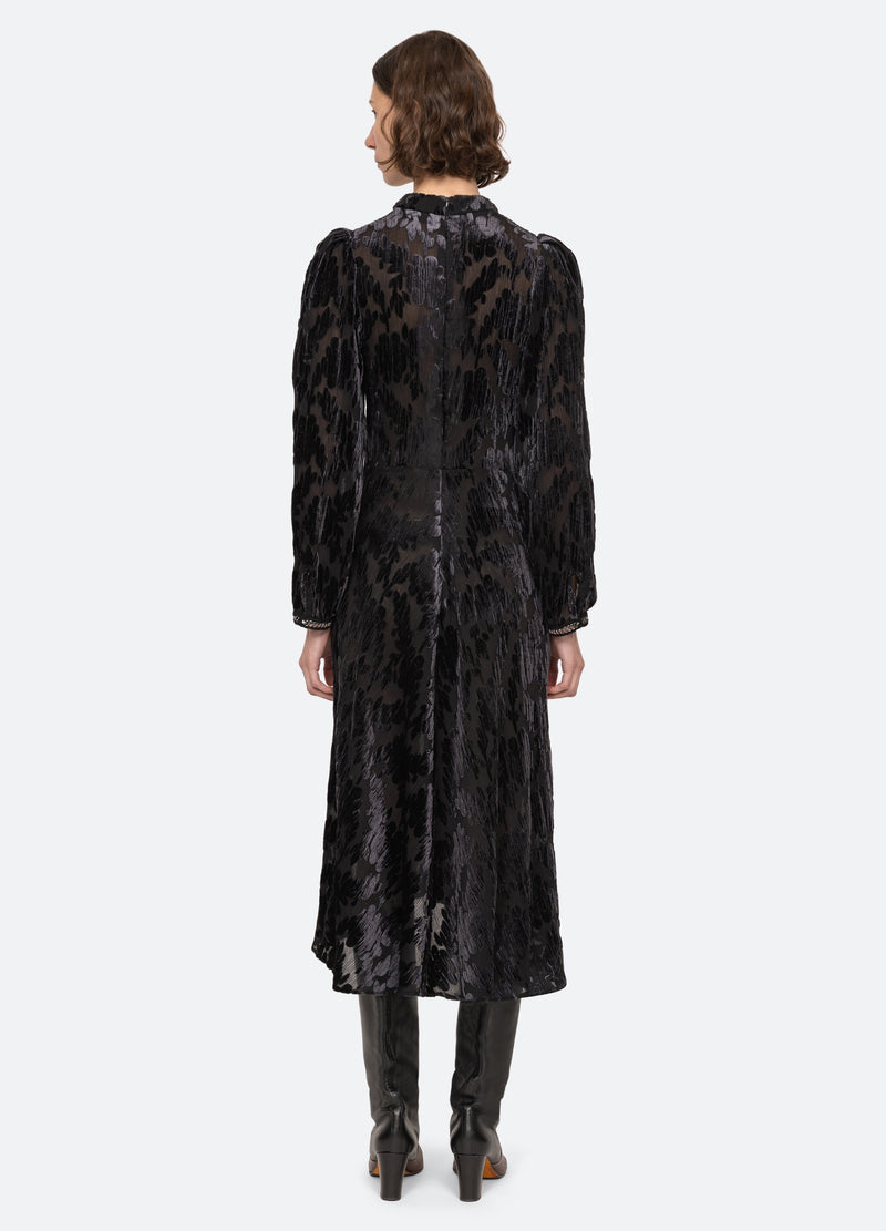 black-regine dress-back view - 2